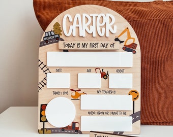 First And Last Day Of School Sign, Custom First Day Of School Board, Back To School Sign, Interchangeable School Sign, School Photo Sign