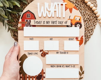 First And Last Day Of School Sign, Custom First Day Of School Board, Back To School Sign, Interchangeable School Sign, School Photo Sign