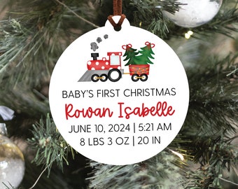 Adorno navideño para el primer cumpleaños del bebé (2026), adorno personalizado con datos de nacimiento, adorno navideño personalizado, regalo de Navidad para recién nacido, regalo para baby shower.