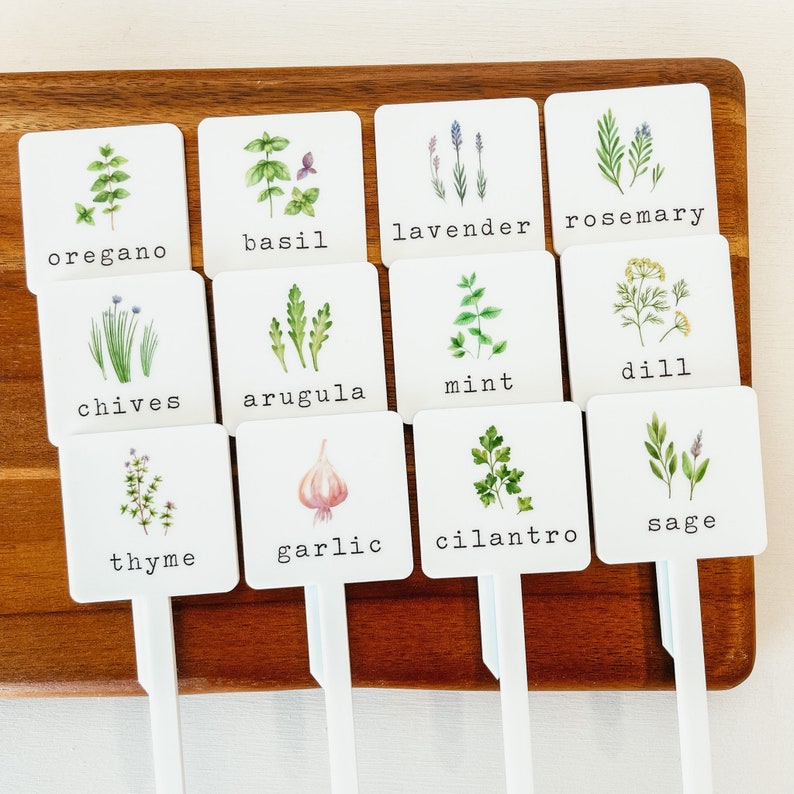 Herb Garden Stakes Herb Plant Markers Herb Garden Labels Etsy