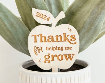 Teacher Plant Stake, End Of Year Teacher Gift, Teacher Plant Sign, Gift For Teacher, Teacher Gift, Teacher Garden Sign, Plant Sign