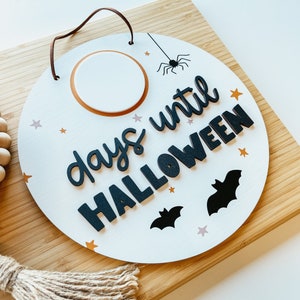 Halloween Countdown Sign, Mini Halloween Sign, Cute Halloween Sign, 3D Halloween Sign, Halloween Home Decor, Halloween Door Sign, Fall Sign image 3