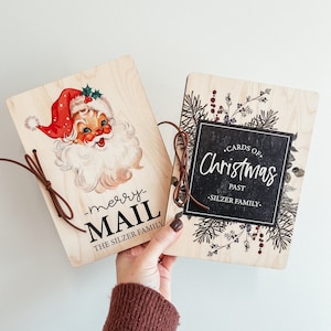 Passe-cartes de Noël personnalisé, Passe-cartes des Fêtes, Passe-cartes personnalisé, Livre de cartes, Rangement pour cartes, Cartes des Noëls passés