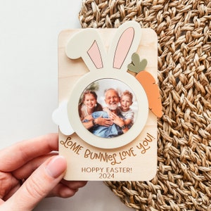 Easter Photo Magnet, Custom Photo Magnet, Some Bunny Loves You Magnet, Easter Magnet, Easter Gift, Picture Magnet, Photo Frame Magnet