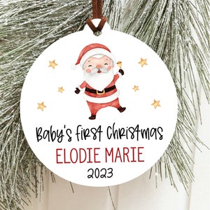 Baby's First Christmas Ornament, Personalized Baby Christmas Ornament, Custom Holiday Ornament, New Baby Christmas Gift, Rainbow Baby Gift image 8