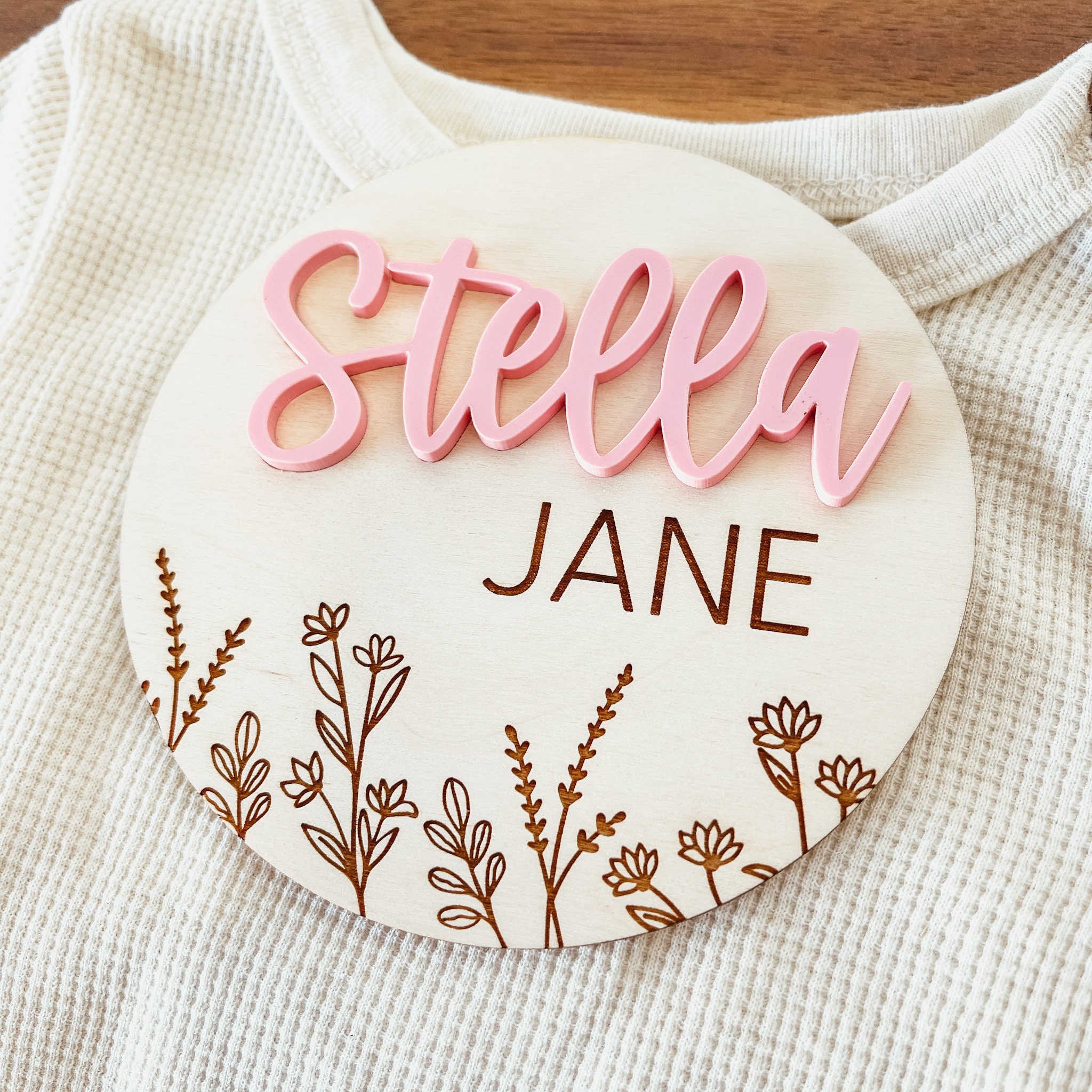 Wooden Birth Announcement Birth Announcement Sign Baby Name - Etsy