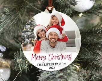 Custom Photo Christmas Ornament, Picture Christmas Ornament, Personalized Ornament, 2023 Christmas Ornament, Custom Christmas Ornament