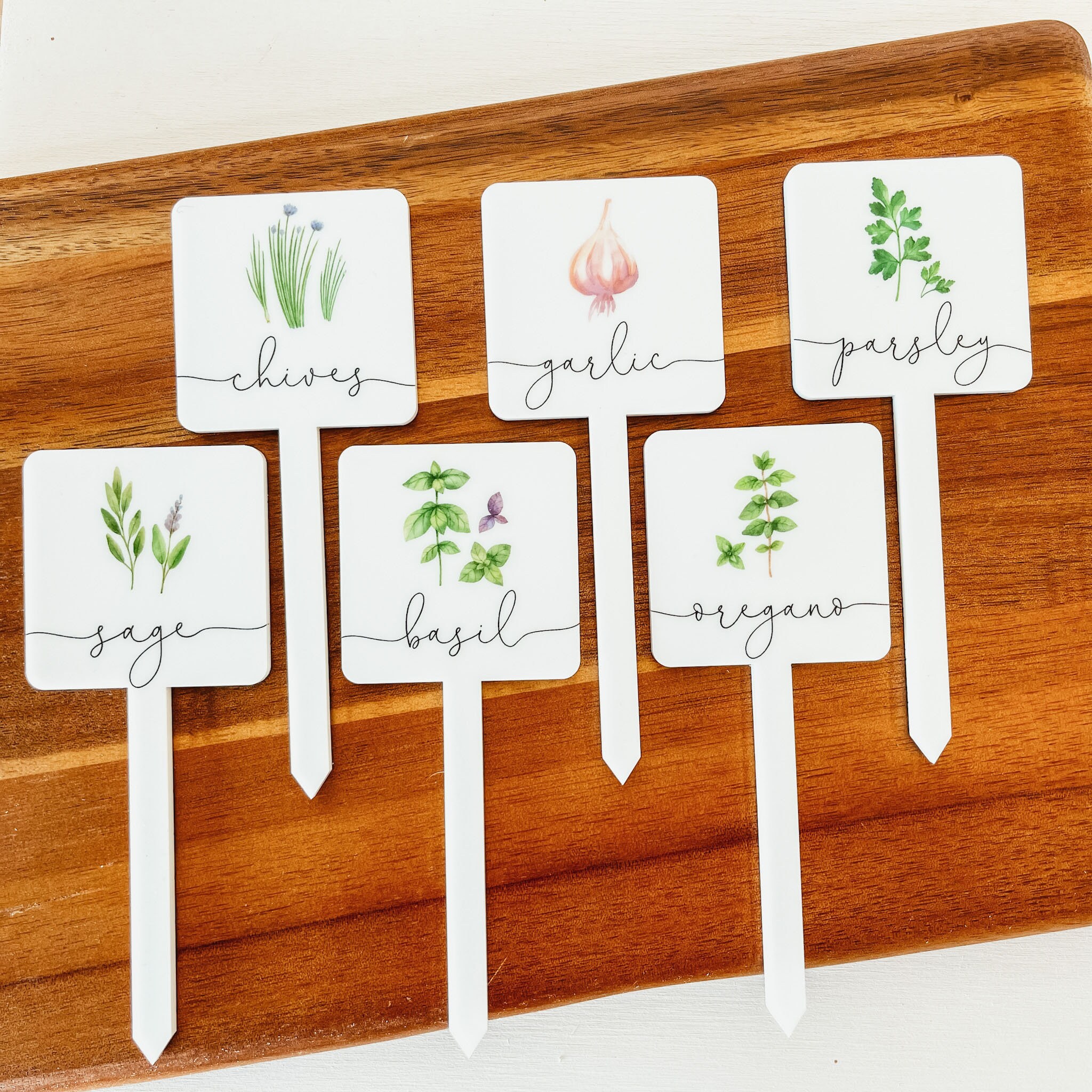 Herb Garden Stakes Herb Plant Markers Herb Garden Labels Etsy