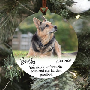 Pet Memorial Ornament with Photo, Pet Loss Ornament, Pet Portrait Ornament, Dog Memorial Ornament, Cat Memorial Ornament, Pet Loss Keepsake