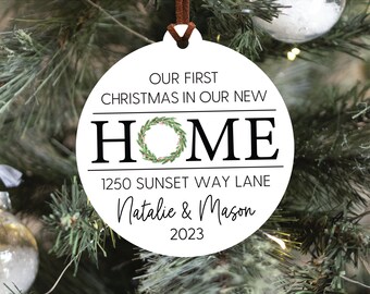 First Christmas In Our New Home 2023 Ornament, New Home Ornament, New Homeowner Gift, Housewarming Gift, Real Estate Agent Christmas Gift