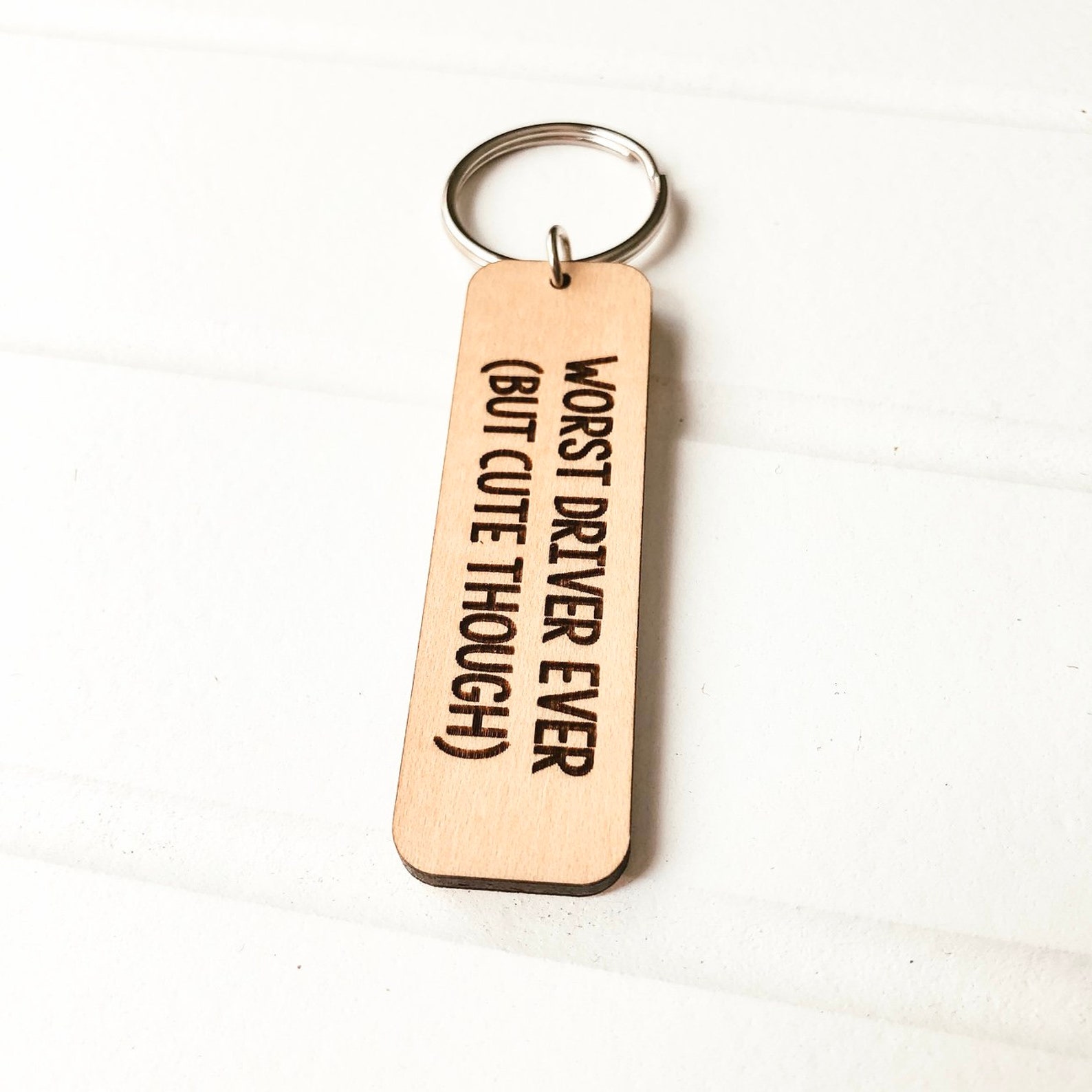 Worst Driver but Cute Keychain Funny Keychain Wooden Etsy New Zealand