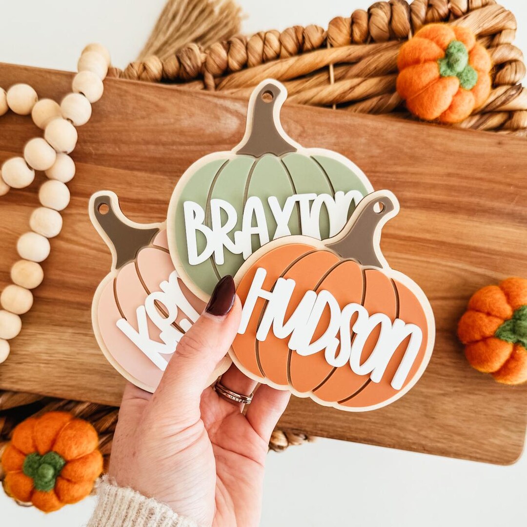 Boo Basket Tag, Halloween Basket Tag, Acrylic 3D Pumpkin Tag ...