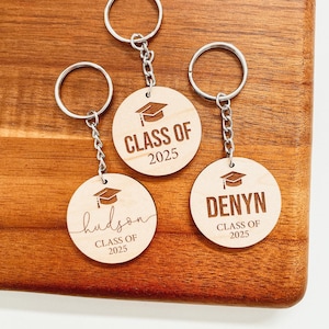 Class of 2025 Keychain, Graduation Keychain, Grad Keychain, Custom Graduation Gift, Personalized Graduation Gift, Custom Keychain, Keyring