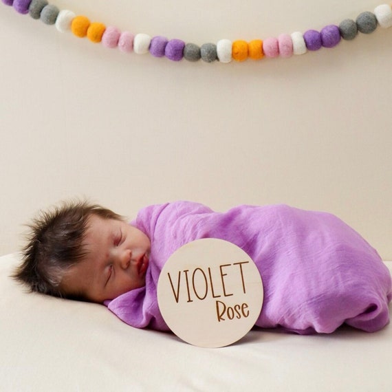 Wooden Birth Announcement, Newborn Announcement Sign, Baby Name Sign, Newborn Baby Photo Prop, Baby Hospital Sign, Personalized Baby Gift