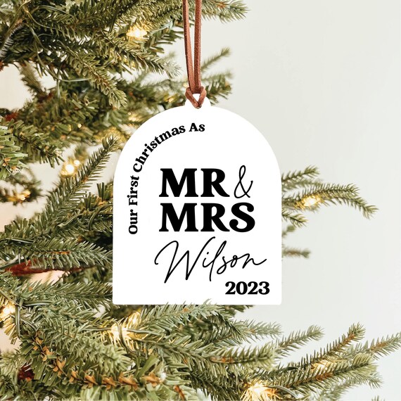 Newlywed first christmas on sale ornament