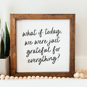 Grateful For Everything Wood Sign, Fall Farmhouse Sign, Fall Wood Sign, Autumn Wall Decor, Fall Quote Sign, Fall Home Decor, Fall Sign