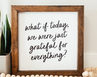 Grateful For Everything Wood Sign, Fall Farmhouse Sign, Fall Wood Sign, Autumn Wall Decor, Fall Quote Sign, Fall Home Decor, Fall Sign