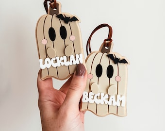 Boo Basket Tag, Halloween Basket Tag, Acrylic 3D Ghost Tag, Personalized Boo Basket Tag, Custom Halloween Tag, Spooky Season Tag, Name Tag