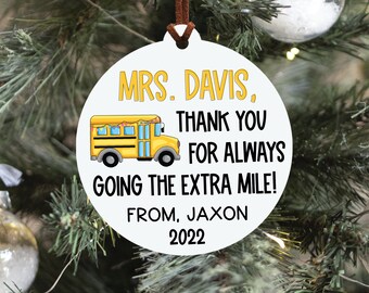 3rd Christmas Bus Carrying Christmas Tree Ornament 2022 School Bus Ornament | Etsy