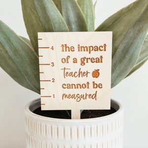 Teacher Plant Stake, End Of Year Teacher Gift, Teacher Plant Sign, Gift For Teacher, Teacher Gift, Teacher Garden Sign, Plant Sign