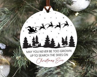 Santa and Reindeer Christmas Ornament, Christmas Ornament, Holiday Ornament, Secret Santa Gift, Coworker Christmas Gift, Stocking Stuffer