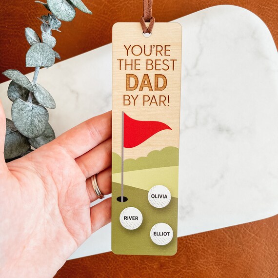 Bookmark - PERSONALIZED Greatest Dad By Par - Birch wood Bookmark - PERSONALIZED Greatest Dad By Par - Birch wood