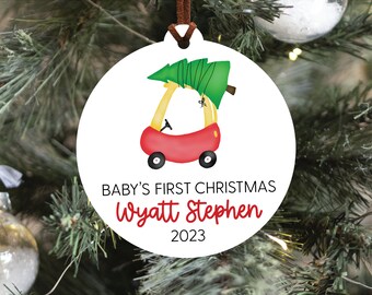 Baby's First Christmas Ornament 2023, Personalized Baby Christmas Ornament, Custom Holiday Ornament, New Baby Christmas Gift, New Baby Gift