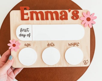 First Day Of School Sign, Custom First Day Of School Board, Daisy Back To School Sign, First And Last Day School Sign, Back To School Prop