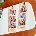 Custom Photo Bookmark, Photo Strip Bookmark, Personalized Wooden Bookmark, Laser Engraved Bookmark, Father's Day Gift, Bookmark For Dad product logo