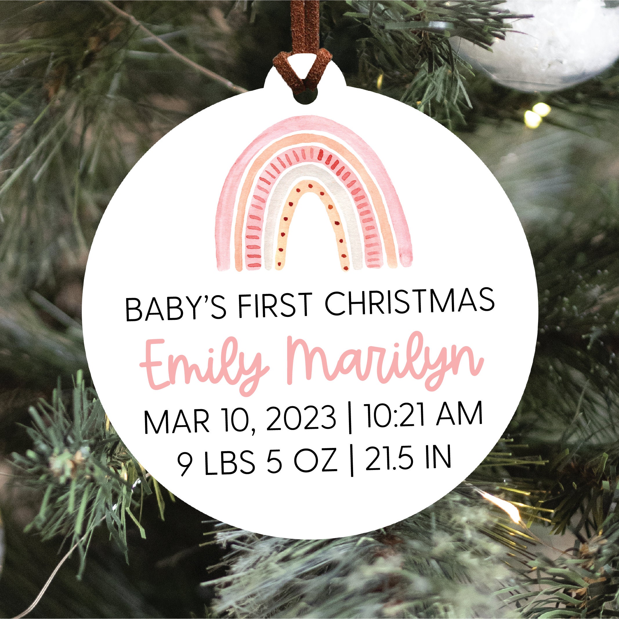 Personalized ornaments for baby's first christmas deals