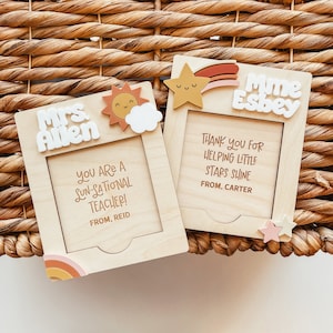 Personalized Sticky Note Holder, Custom Sticky Note Holder, End Of Year Teacher Gift, Teacher Appreciation Gift, Custom Note Pad Holder