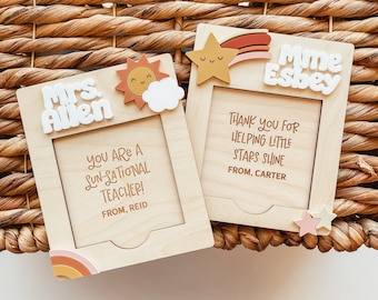 Personalized Sticky Note Holder, Custom Sticky Note Holder, End Of Year Teacher Gift, Teacher Appreciation Gift, Custom Note Pad Holder