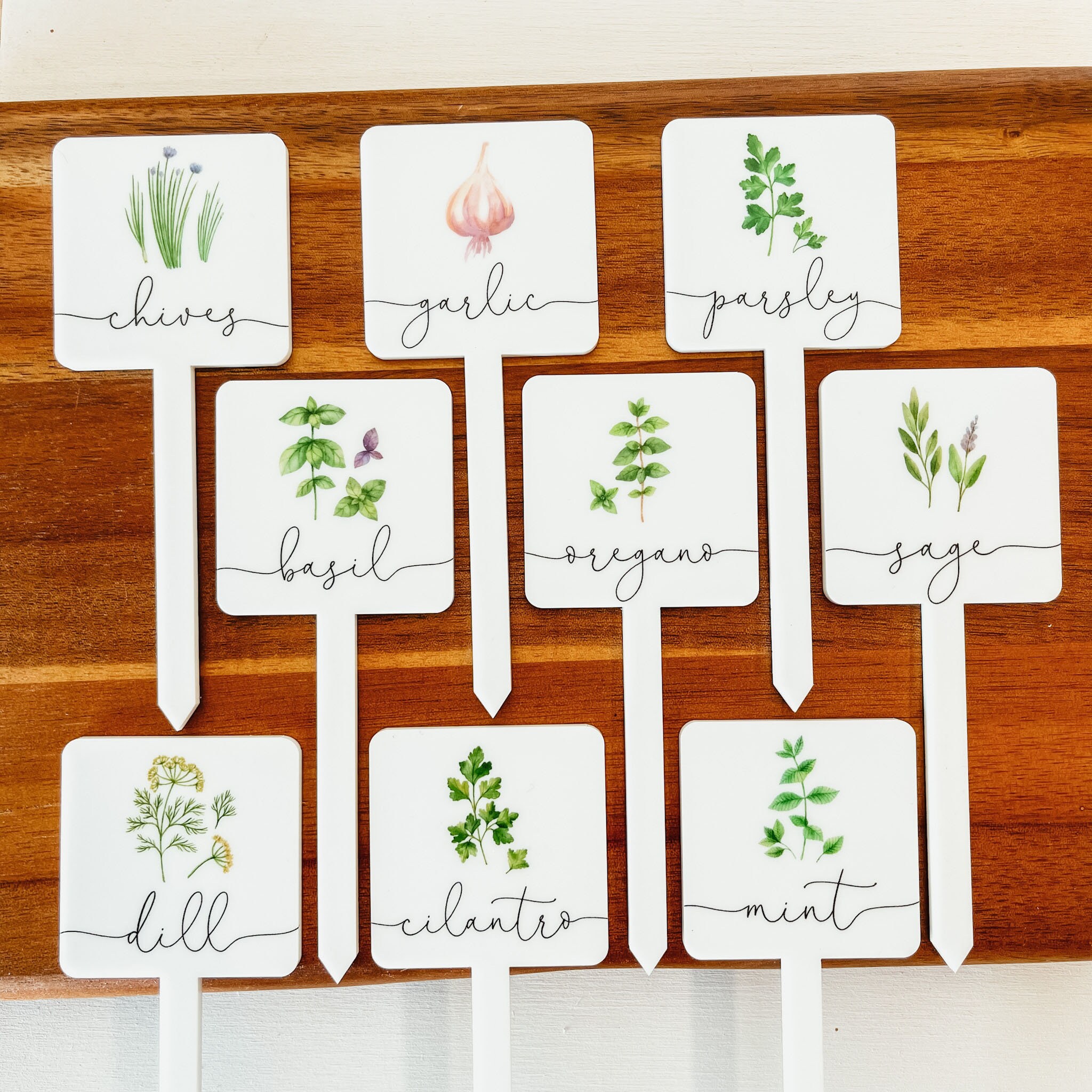 Herb Garden Stakes Herb Plant Markers Herb Garden Labels Etsy