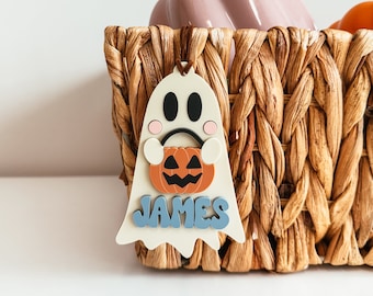 Ghost Boo Basket Tag, Halloween Basket Tag, Ghost Halloween Tag, Personalized Boo Basket Tag, Custom Halloween Tag, Spooky Season Tag