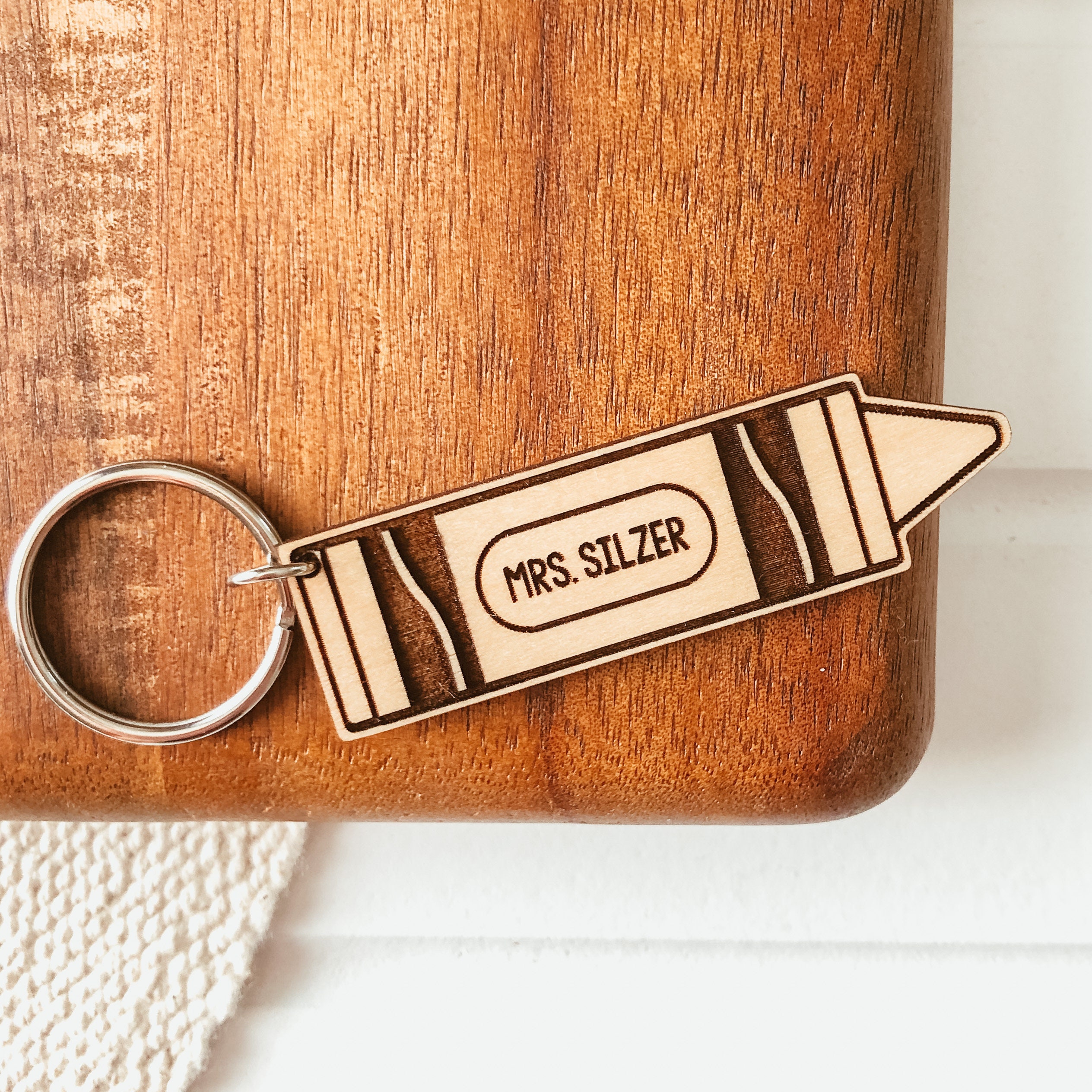 Teacher Name Keychain, Custom Appreciation Gift, Personalized Gift For