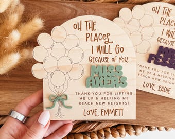 Teacher Fingerprint Gift, Personalized Teacher Appreciation Keepsake, End of Year Gift from Student, Custom Teacher Magnet