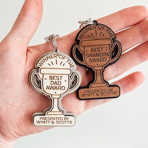 Custom Dad Keychain, Custom Grandpa Keychain, Best Dad Keychain, Best Grandpa Keychain, Father's Day Keychain, Personalized Keychain