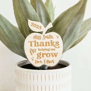 Teacher Plant Stake, End Of Year Teacher Gift, Teacher Plant Sign, Gift For Teacher, Custom Teacher Gift, Teacher Garden Sign, Plant Sign