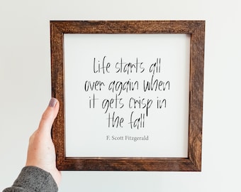 Crisp In The Fall Wood Sign, Fall Farmhouse Sign, Fall Wood Sign, Autumn Wall Decor, Fall Quote Sign, Fall Home Decor, Fall Quote Sign
