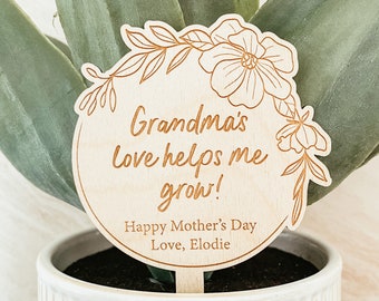 Mother's Day Plant Stake, Grandma's Garden Sign, Mother's Day Gift, Gift For Grandma, Custom Grandmother Gift, Garden Sign, Plant Sign