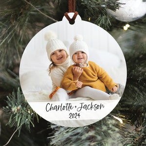 Custom Photo Christmas Ornament, Picture Christmas Ornament, Personalized 2024 Ornament, Custom Ornament, 2024 Photo Christmas Ornament