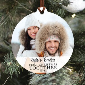 First Christmas Together Ornament with Photo, First Christmas Together Christmas Ornament, 2023 New Couple Ornament, 2023 Photo Ornament