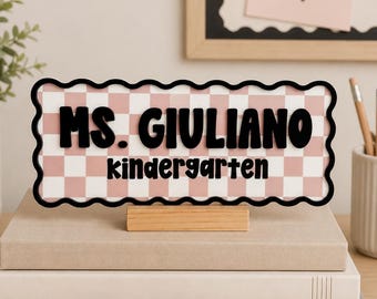 Personalized Teacher Name Sign, Teacher Desk Name Sign, Desk Name Plate, Custom Teacher Gift, Teacher Pencil Sign, Teacher Appreciation Gift