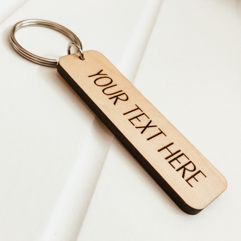 Custom Keychain Personalized Keychain Wooden Keychain - Etsy
