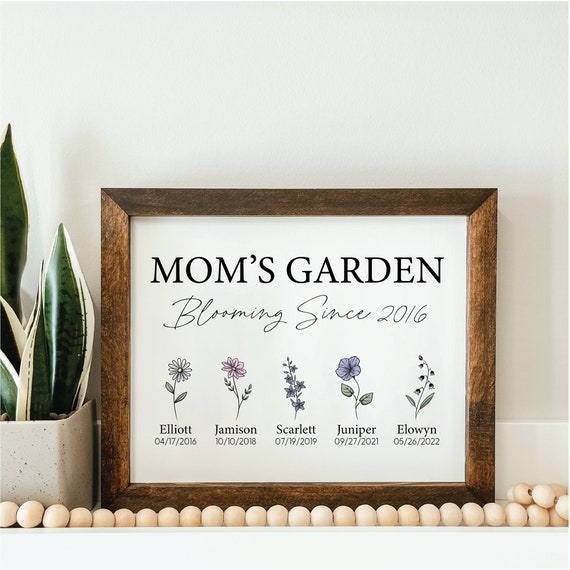 Personalized Mom Gifts Sign, Mother's Day Garden Gifts, Mom's Garden Sign  With Names