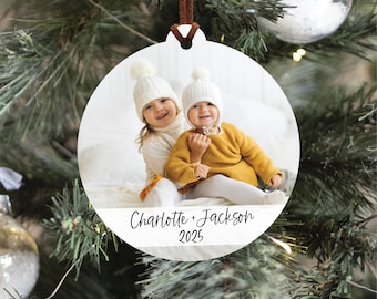 Décoration de Noël photo personnalisée, Décoration de Noël photo, Décoration 2025 personnalisée, Décoration personnalisée, Décoration de Noël photo 2025