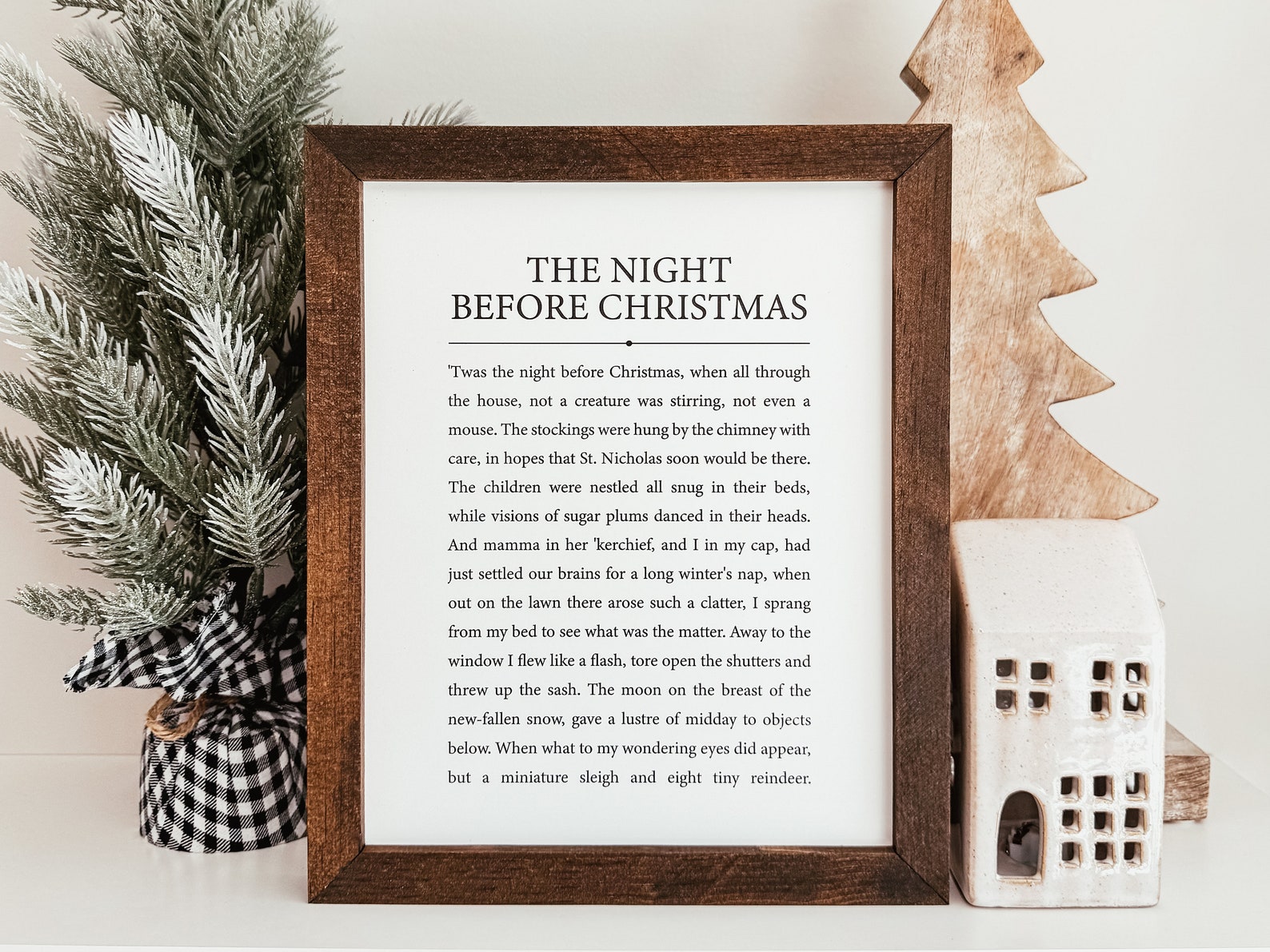Christmas Quote Wood Sign, Minimalist Christmas Sign, Christmas Decor, Christmas Home Decor, Christmas Framed Sign, Farmhouse Christmas Sign - 9 x 11 inches