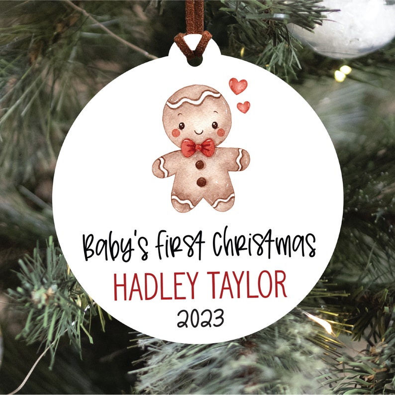 Baby's First Christmas Ornament, Personalized Baby Christmas Ornament, Custom Holiday Ornament, New Baby Christmas Gift, Rainbow Baby Gift image 5