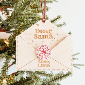 Personalized Letter to Santa Christmas Ornament, Santa Letter Ornament, Custom Christmas Ornament, Dear Santa Ornament, Engraved Ornament