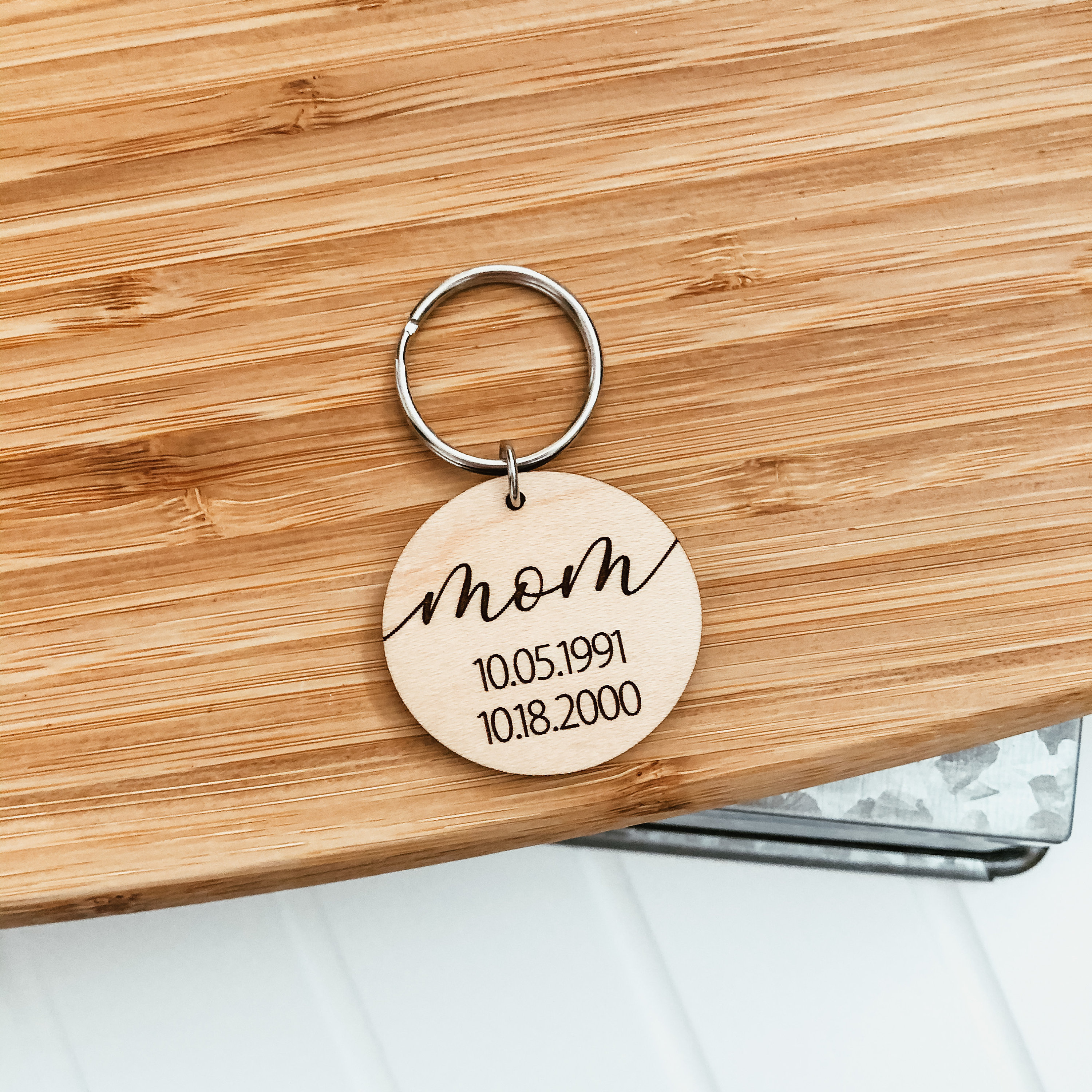Custom Mom Keychain Personalized Keychain Custom Keychain Etsy
